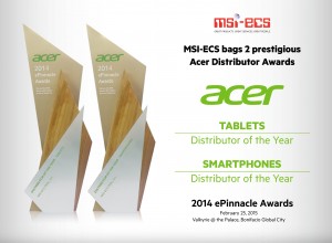 MSI-ECS bags 2 prestigious Acer Distributor Awards