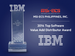 MSI-ECS brings home coveted IBM Top Software Value Add Distributor Award