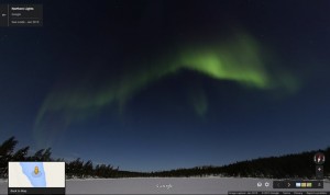 The aurora borealis lights up Google Maps