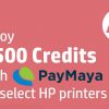 Get free P500 PayMaya credits with selected HP printers