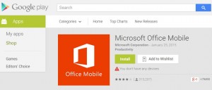 Microsoft Office now available on Android