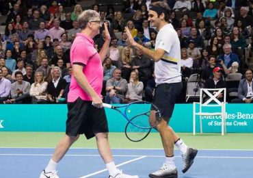 Roger Federrer teams up with Bill Gates for charity match