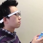 Google glass helps the visually impaired to navigate smart phones via app