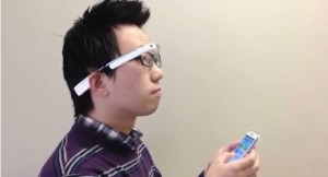 Google glass helps the visually impaired to navigate smart phones via app
