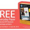 HP Ink Advantage printer purchase comes with free HP Everyday Paper