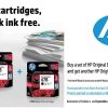 Buy HP original ink cartridges, get 1 black ink free