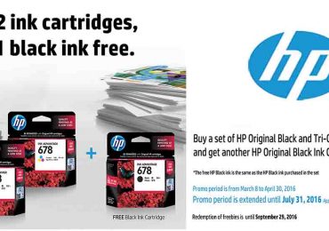 Buy HP original ink cartridges, get 1 black ink free