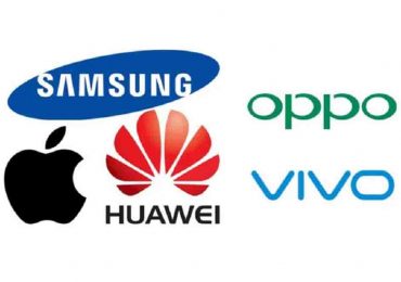 Samsung, Apple, Huawei, Oppo and Vivo lead smartphone market share